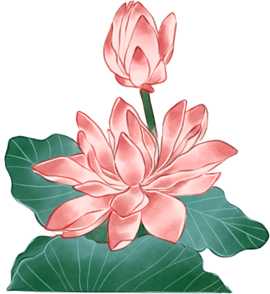 Decorative Traditional Painting Elements Lotus Flower